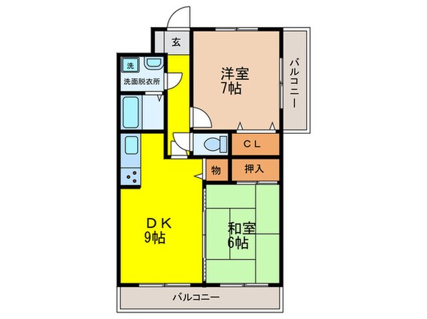 砂子マンションＨＦの物件間取画像